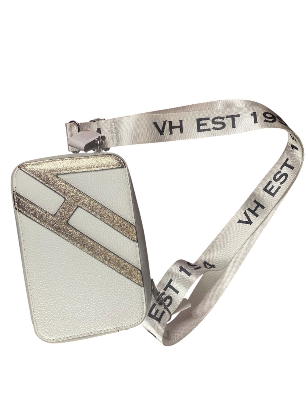 Metallic/White Crossbody Bag by Vintage Havana